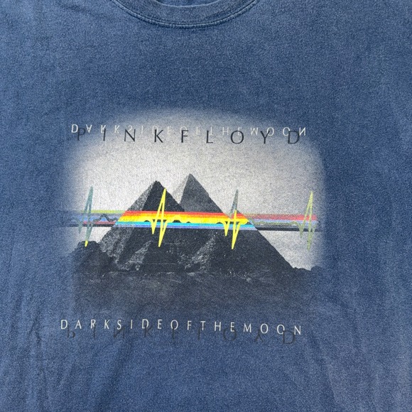 Liquid Blue Pink Floyd Dark Side of the Moon Graphic T-Shirt Blue Mens 3XL - Picture 5 of 9